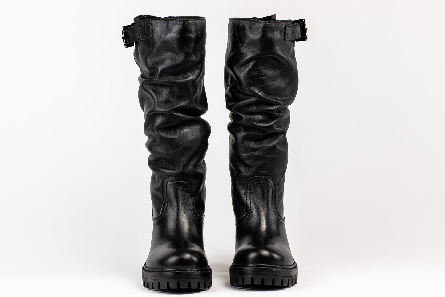 Brussels - Black: Women's Stylish Premium Black Leather Boots