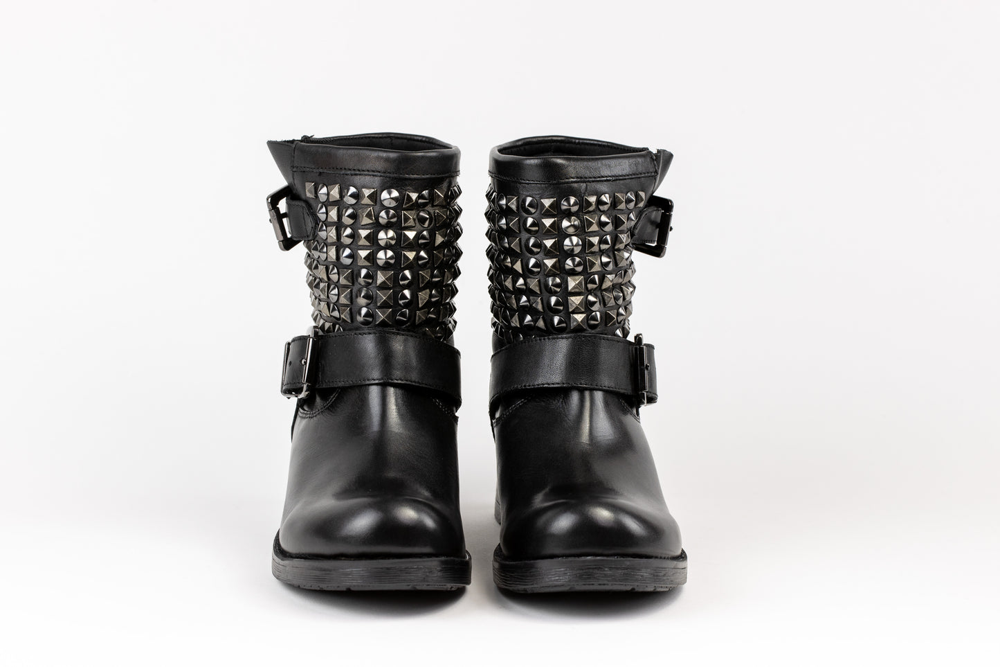 Belgrade : Black Antique Leather Boots For women