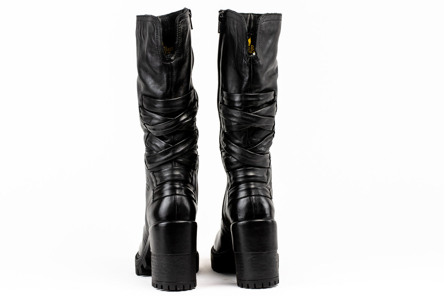 Madrid - Black : Gorgeous almost knee height leather boot