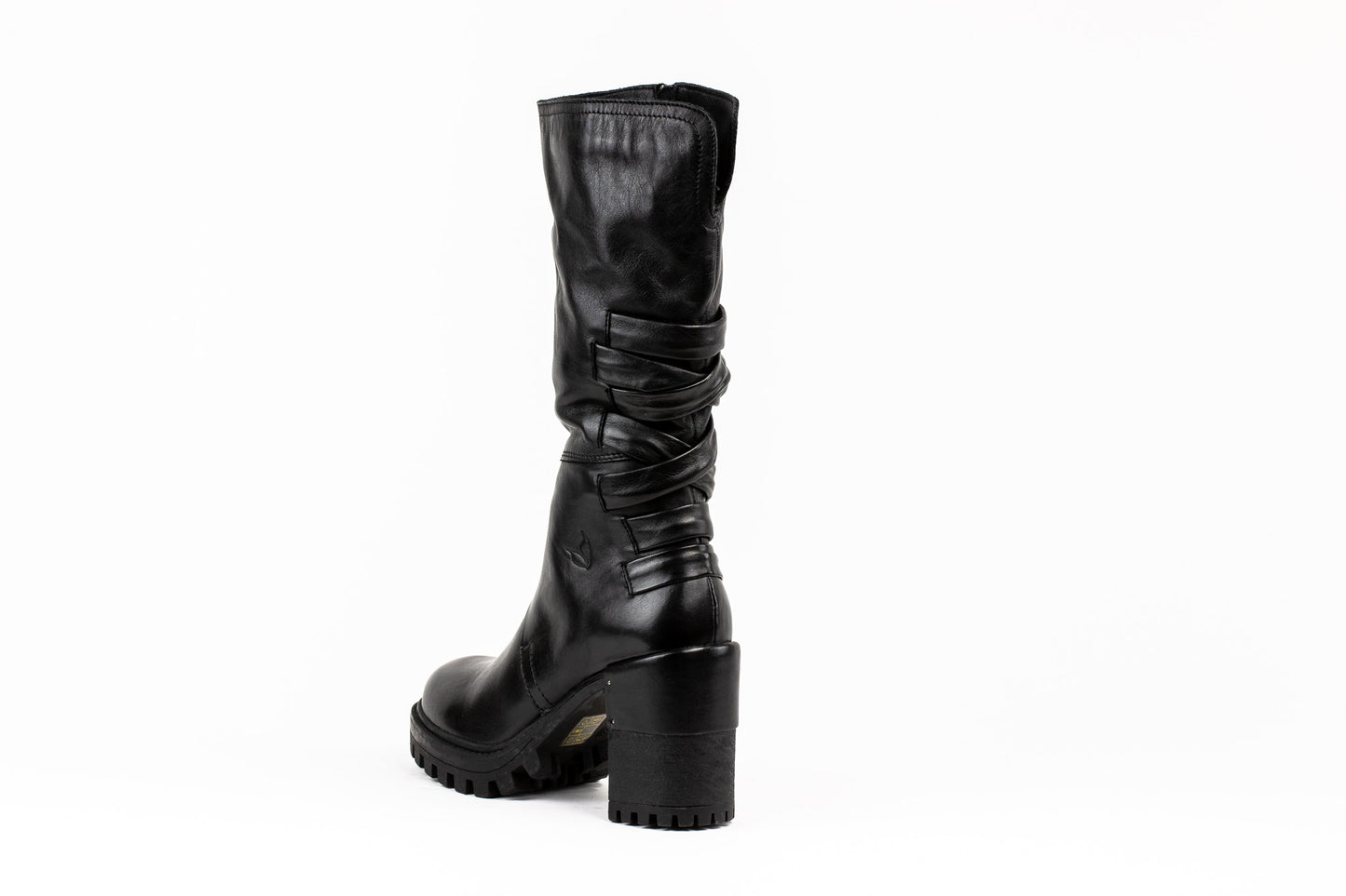 Madrid - Black : Gorgeous almost knee height leather boot